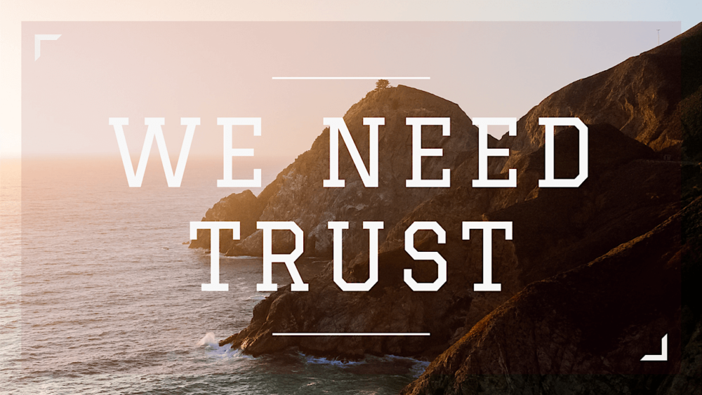 We Need Trust